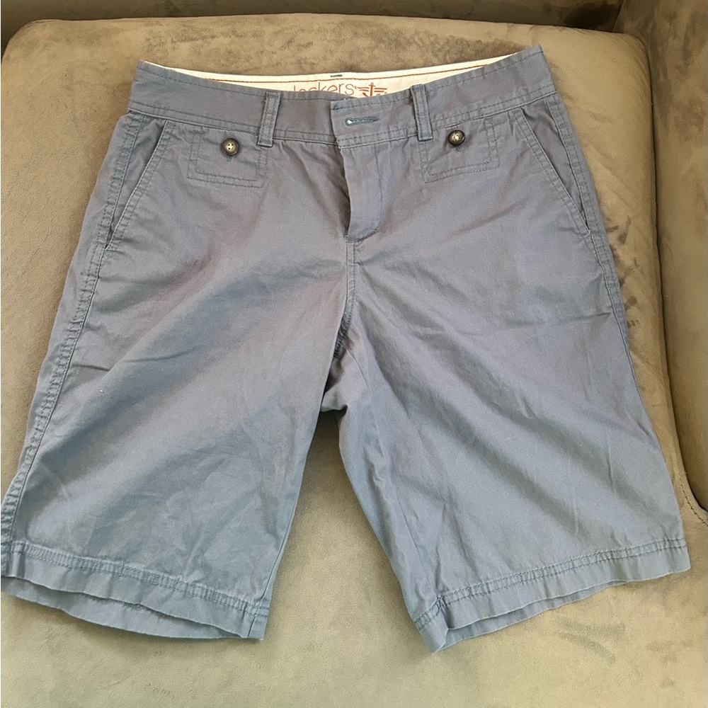 Dockers Bermuda Chino Shorts | Size 4 | Slate Gray Cotton Stretch